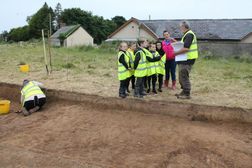 Primary 4 class from St. Brigid's Primary School getting a site tour from Ruairi